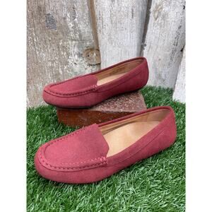 VIONIC Debbie Burgundy Suede Loafer Mocs Women's 8.5
